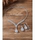 SET737 - Simple Diamond Necklace Set